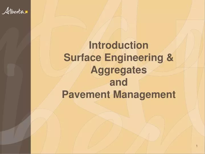 introduction surface engineering aggregates and pavement management