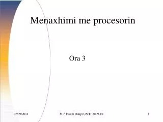 menaxhimi me procesorin