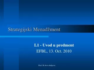 strategijski menad ment