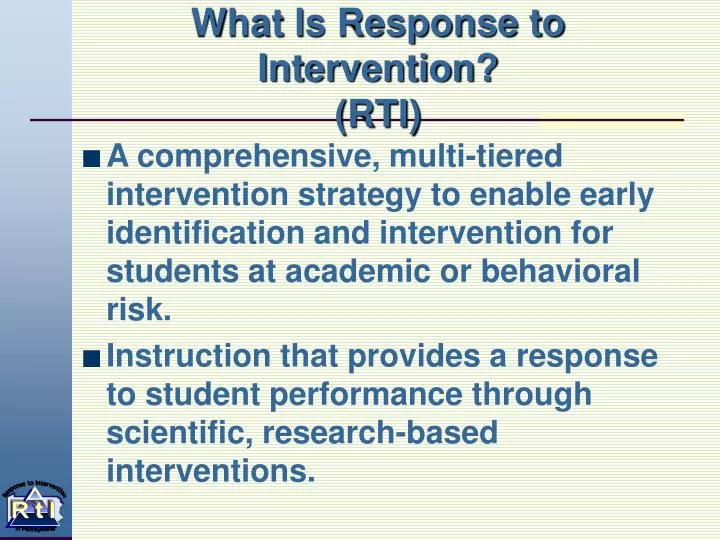 what is response to intervention rti