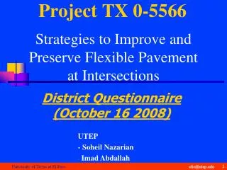 Project TX 0-5566