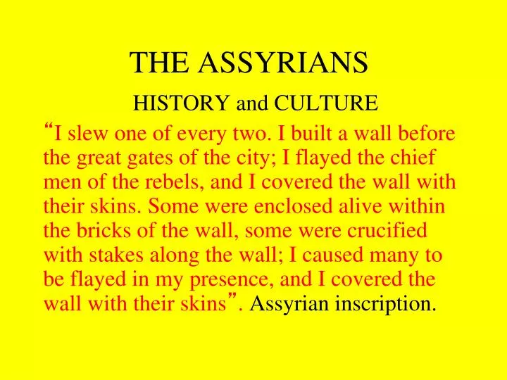 the assyrians