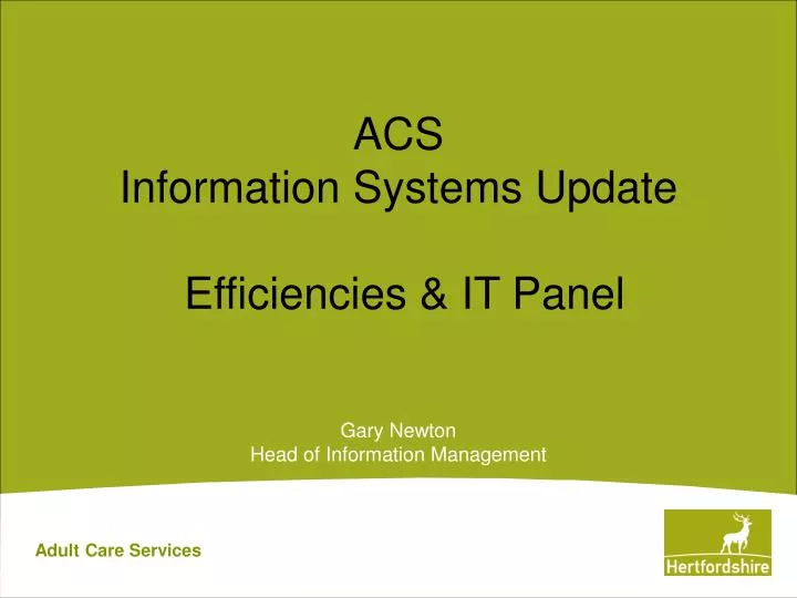 acs information systems update efficiencies it panel