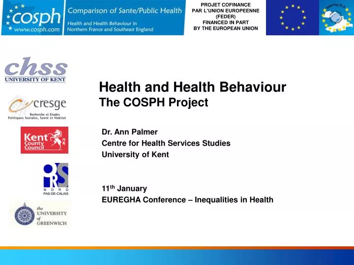 health and health behaviour the cosph project