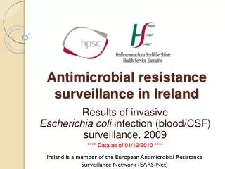 Antimicrobial resistance surveillance in Ireland