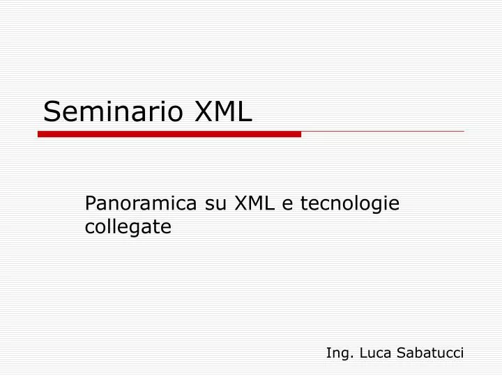 seminario xml