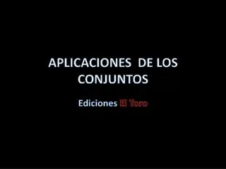 aplicaciones de los conjuntos