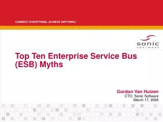 Top Ten Enterprise Service Bus (ESB) Myths