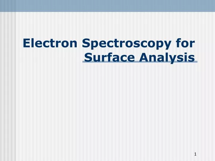 electron spectroscopy for surface analysis