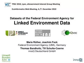 Datasets of the Federal Environment Agency for Linked Environment Data