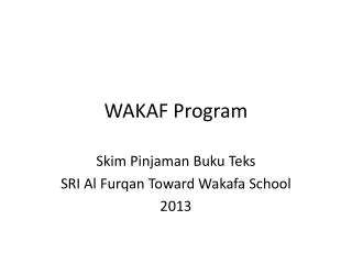 wakaf program