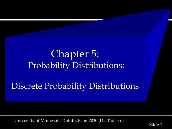 chapter 5 probability distributions discrete probability distributions