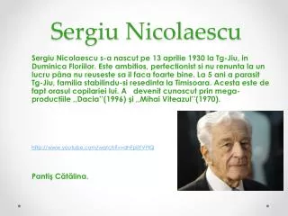 sergiu nicol a escu
