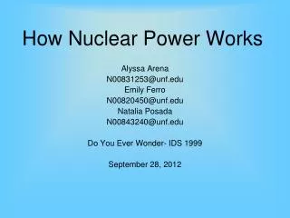 How Nuclear Power Works