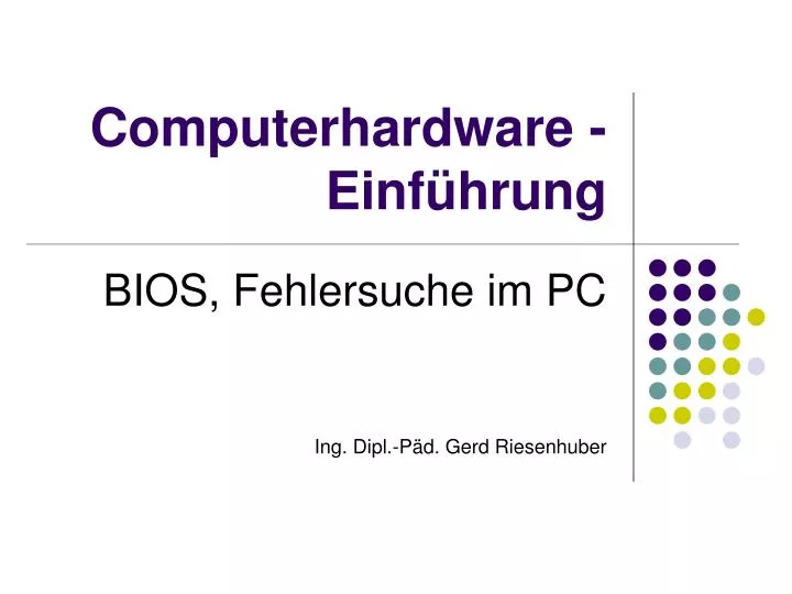 computerhardware einf hrung