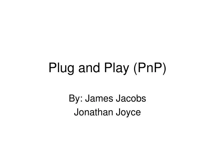 plug and play pnp