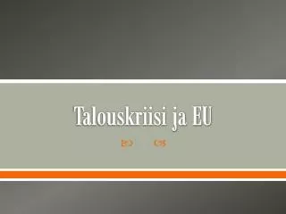talouskriisi ja eu