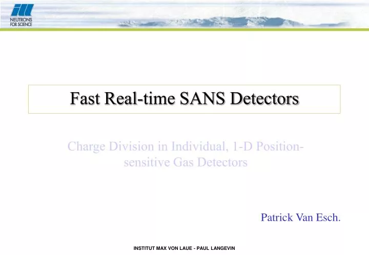 fast real time sans detectors