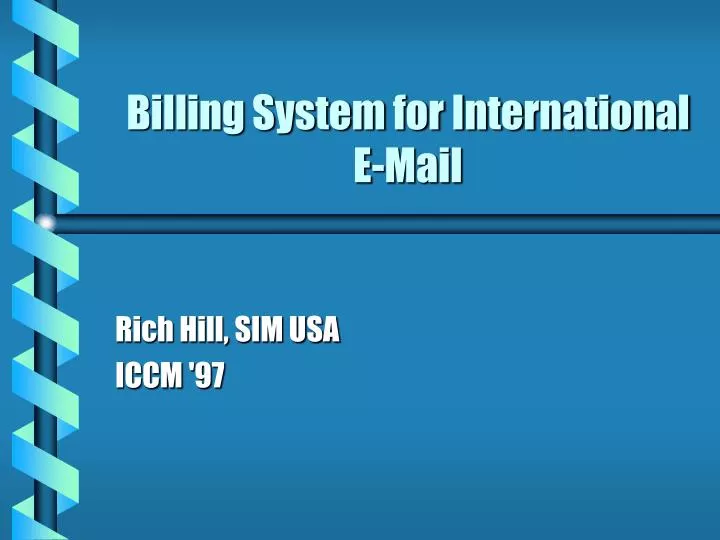 billing system for international e mail