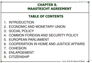 CHAPTER 8. MAASTRICHT AGREEMENT