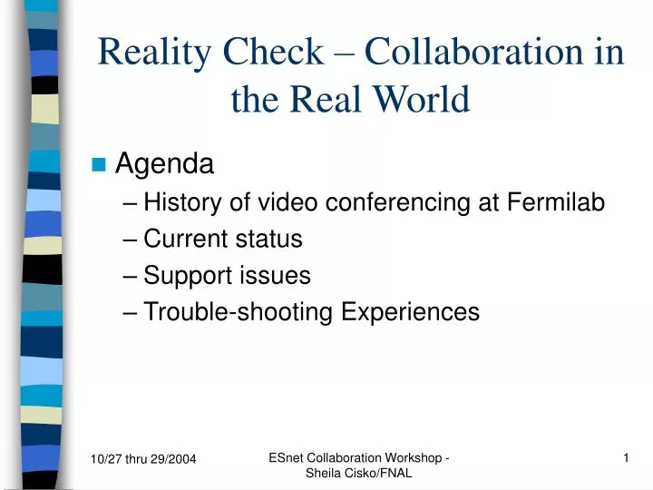 reality check collaboration in the real world