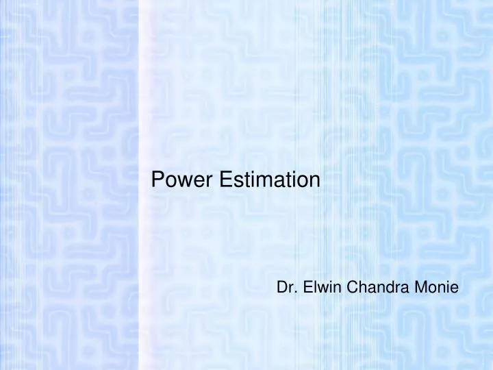 power estimation