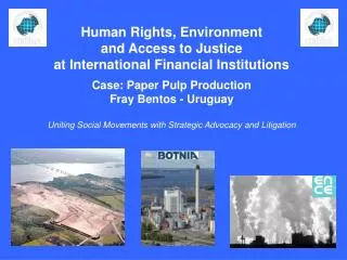 Human Rights, Environment and Access to Justice at International Financial Institutions