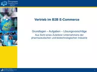vertrieb im b2b e commerce