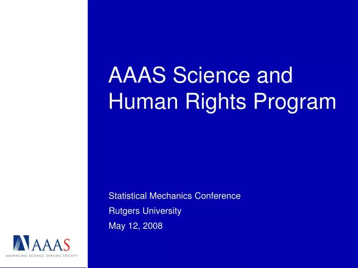 aaas science and human rights program