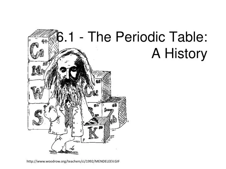 6 1 the periodic table a history