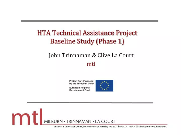 hta technical assistance project baseline study phase 1