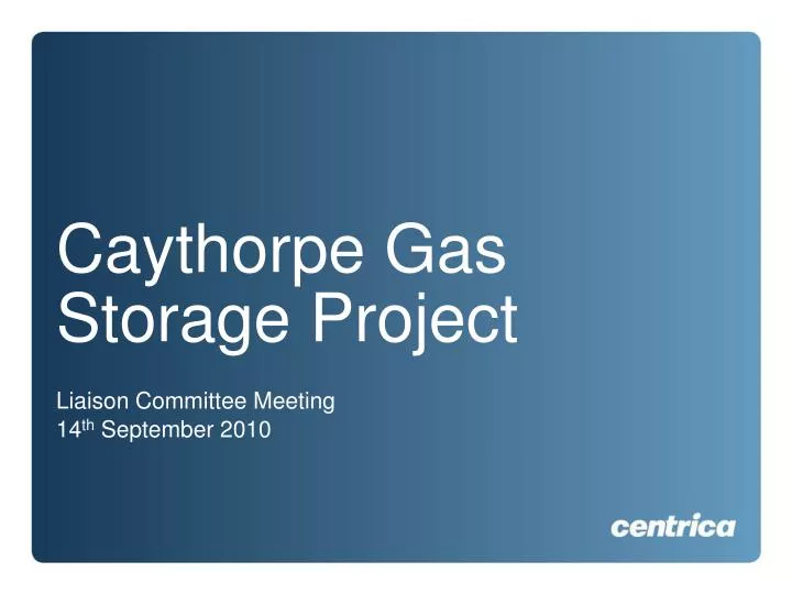 caythorpe gas storage project