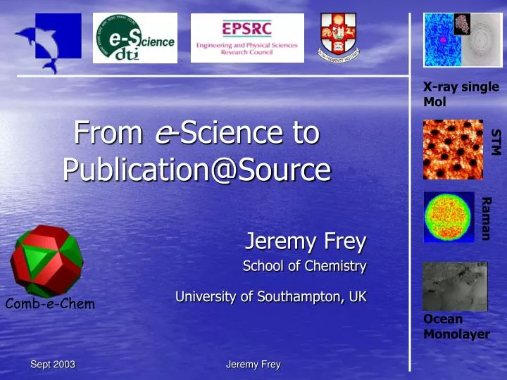 from e science to publication@source