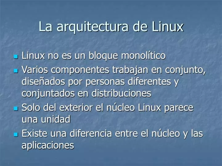 la arquitectura de linux
