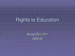 Rights to Education