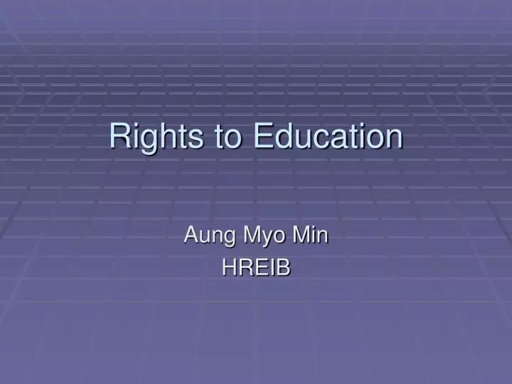 rights to education