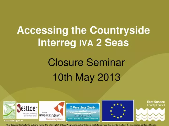 accessing the countryside interreg iva 2 seas