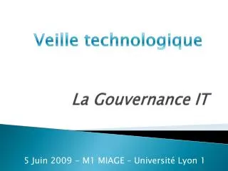 la gouvernance it