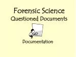 PPT - Forensic Science Questioned Documents PowerPoint Presentation ...