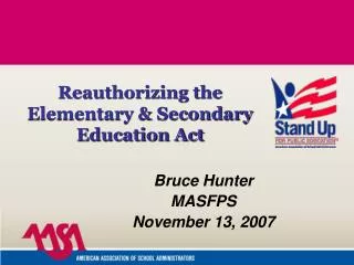 Bruce Hunter MASFPS November 13, 2007