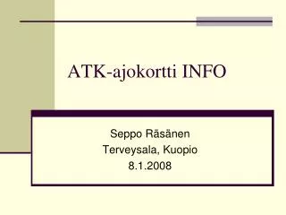 atk ajokortti info