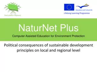 Political consequences of sustainable development principles on local and regional level