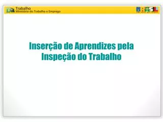 inser o de aprendizes pela inspe o do trabalho