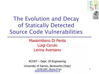 The Evolution and Decay of Statically Detected Source Code Vulnerabilities