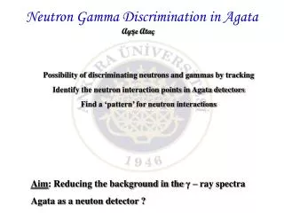 Neutron Gamma Discrimination in Agata