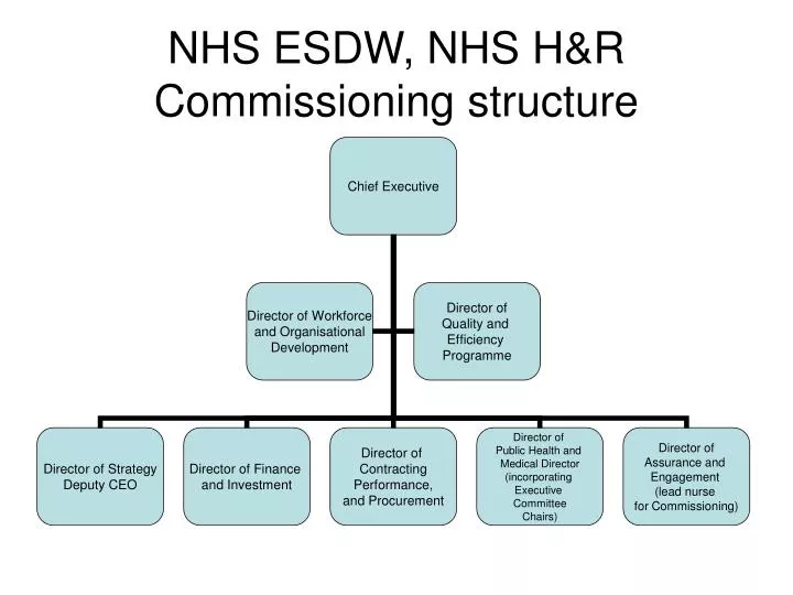 nhs esdw nhs h r commissioning structure