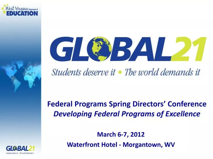 federal programs spring directors conference developing federal programs of excellence