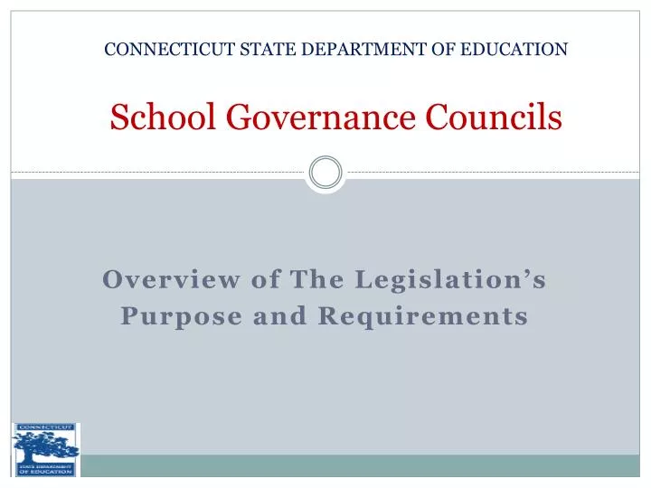 connecticut state department of education school governance councils