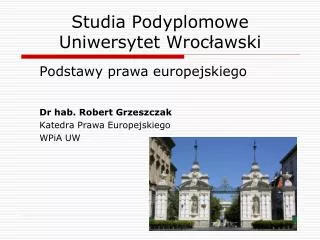 studia podyplomowe uniwersytet wroc awski