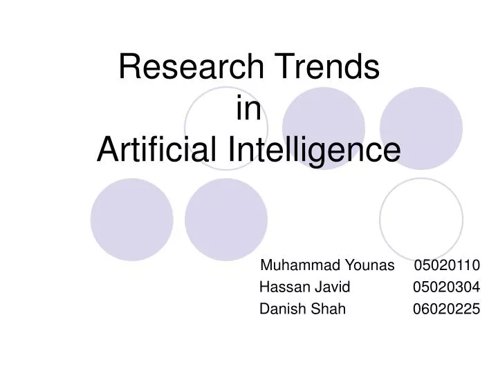 research trends in artificial intelligence